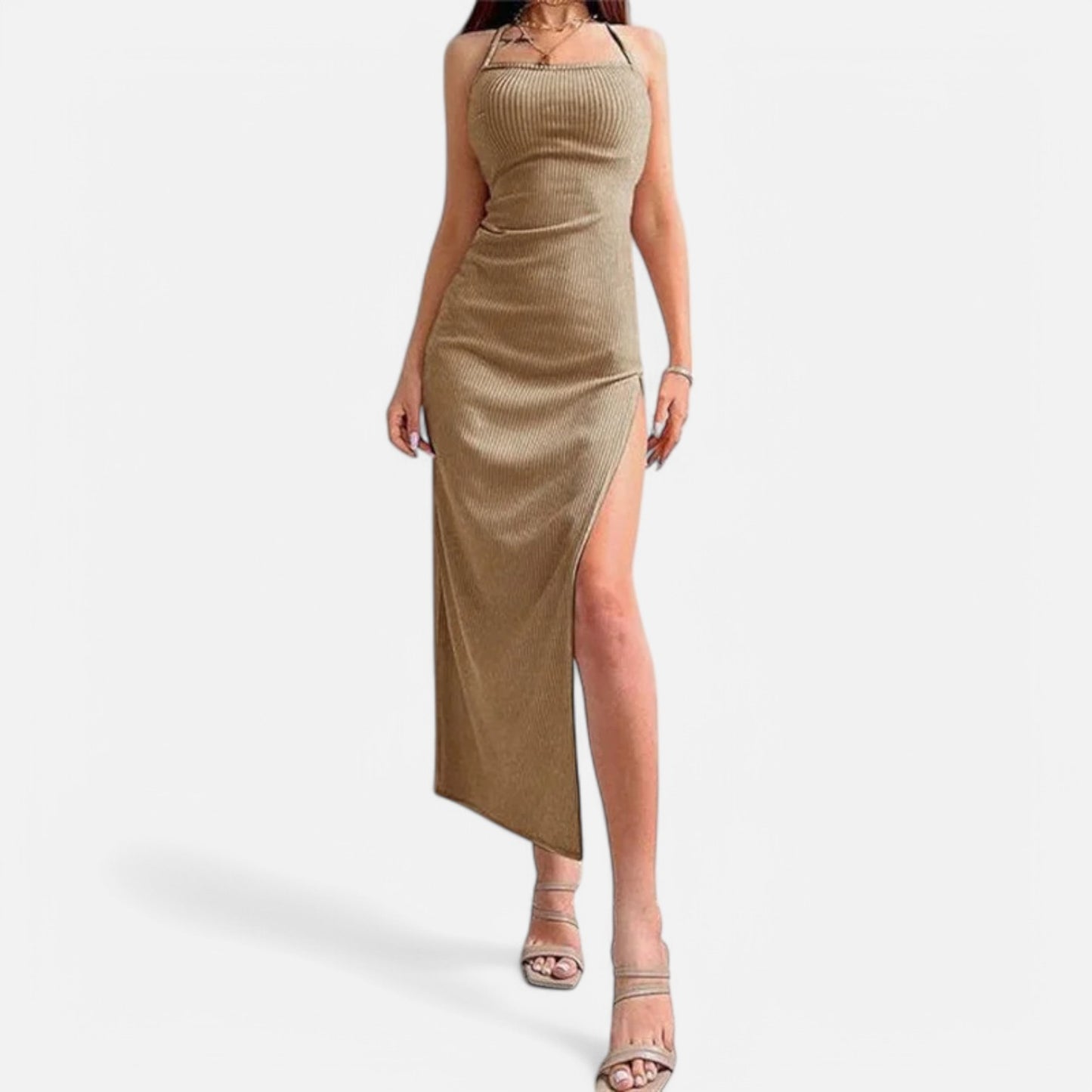 Claireve | Robe Longue Noire Femme – Sensualité Élancée, Élégance Nocturne