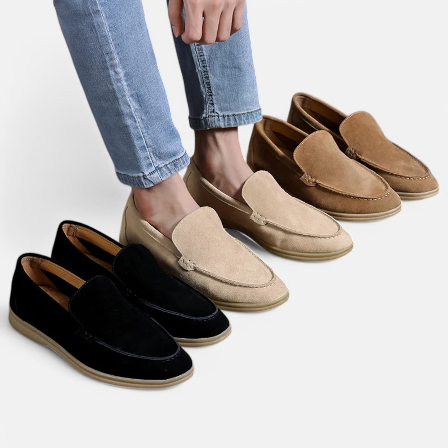 Claireve | Mocassins Homme en Daim – Élégance Britannique, Confort Intuitif