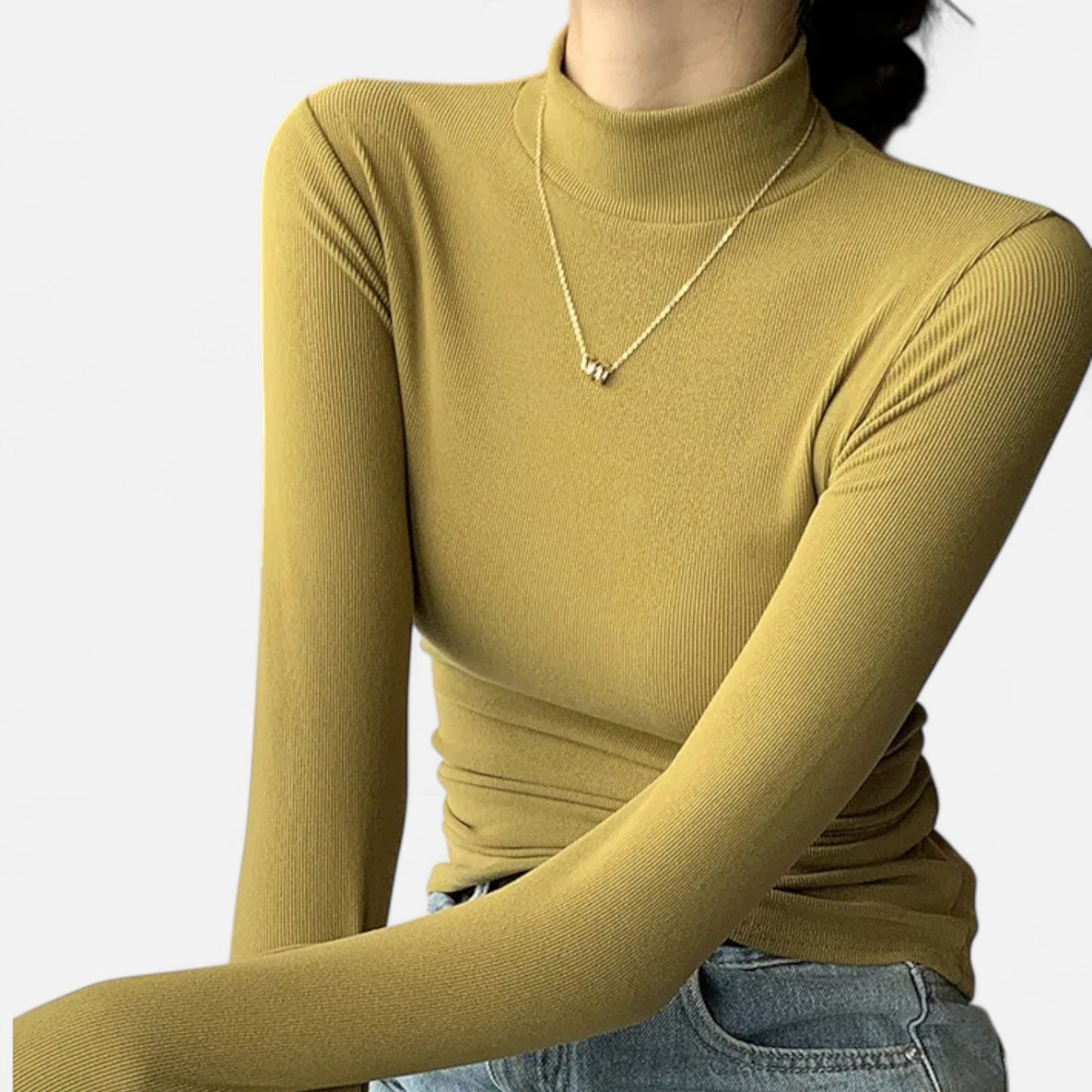 Claireve | Pull Femme en Maille à Col Montant – Silhouette Douce, Élégance Décontractée