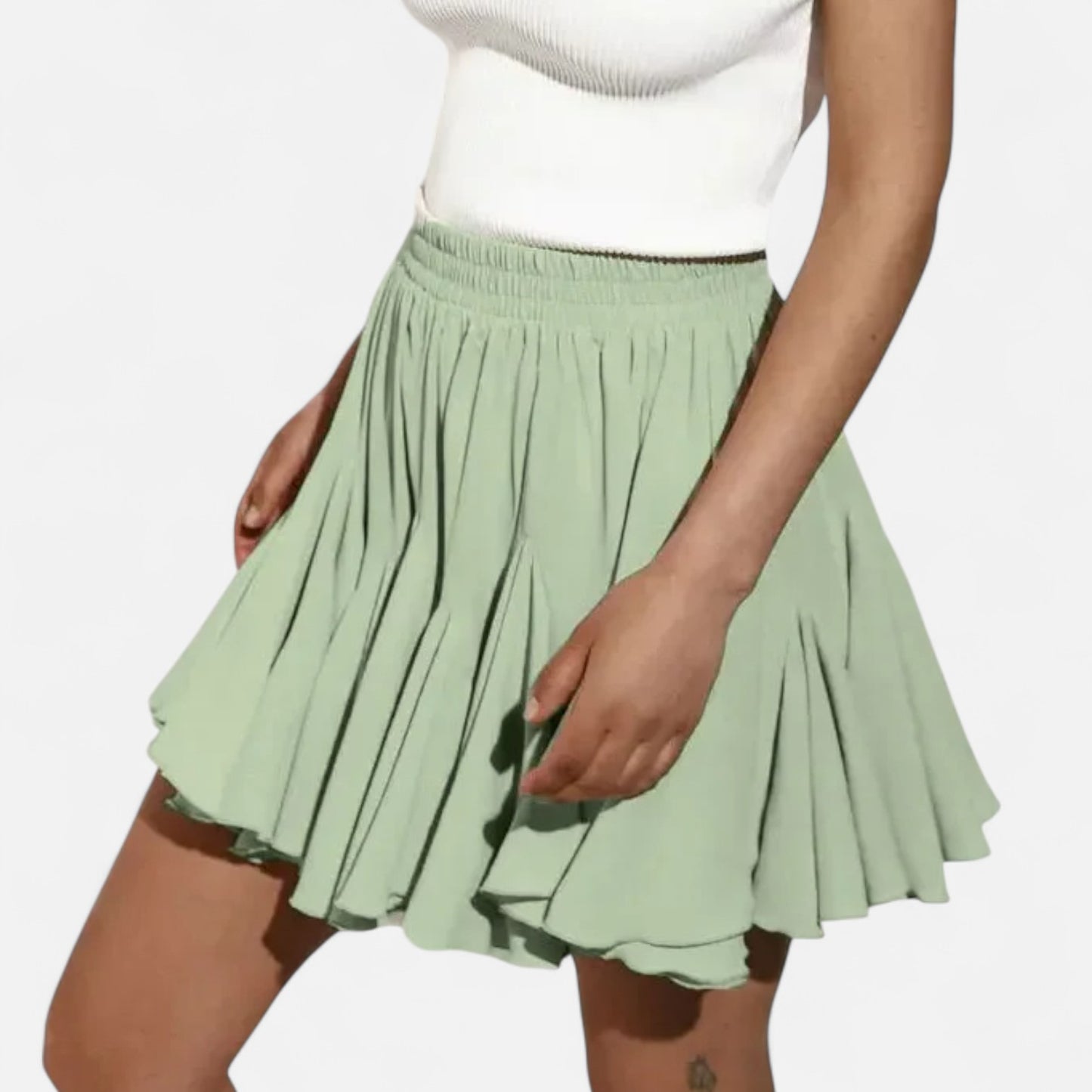 Claireve | Mini-Jupe Vintage en Coton Texturé