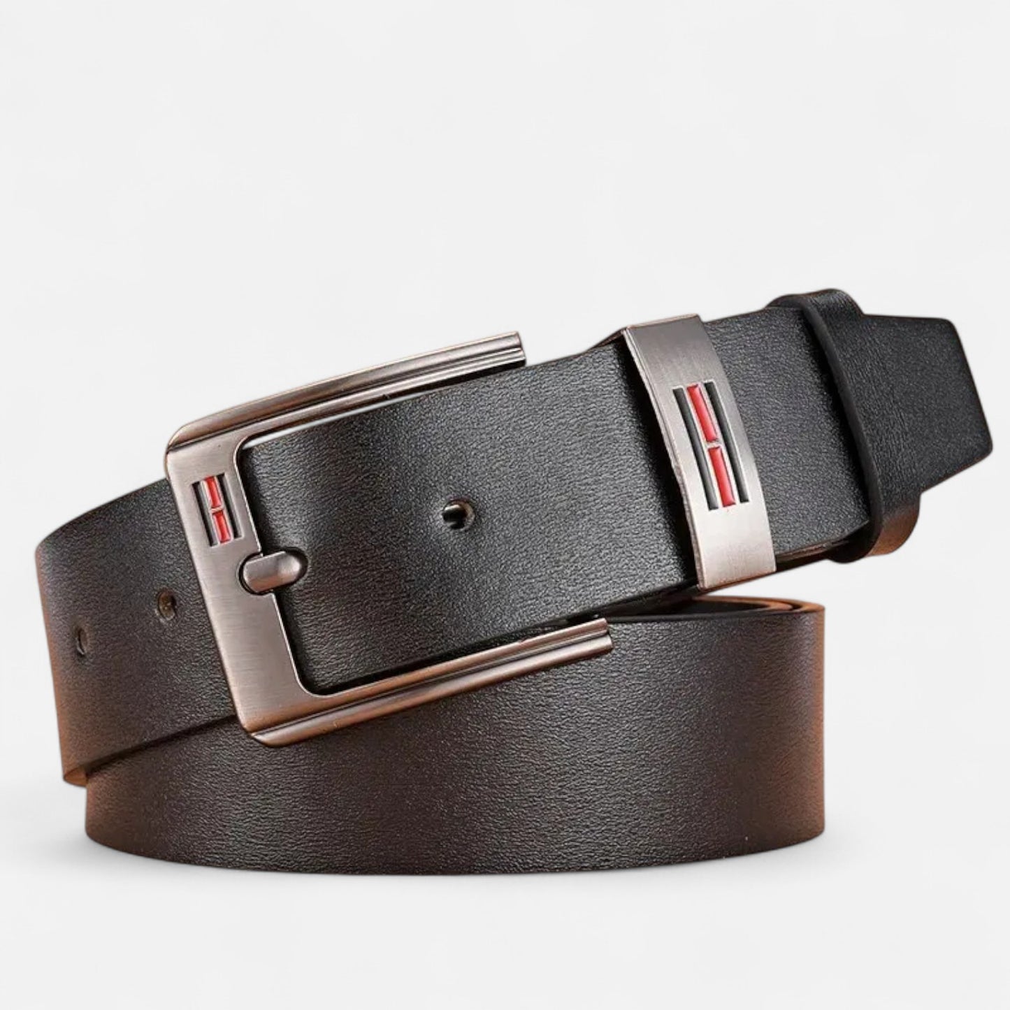 Claireve | Ceinture Homme en Cuir Véritable Avio – Élégance Structurée, Finition Intemporelle