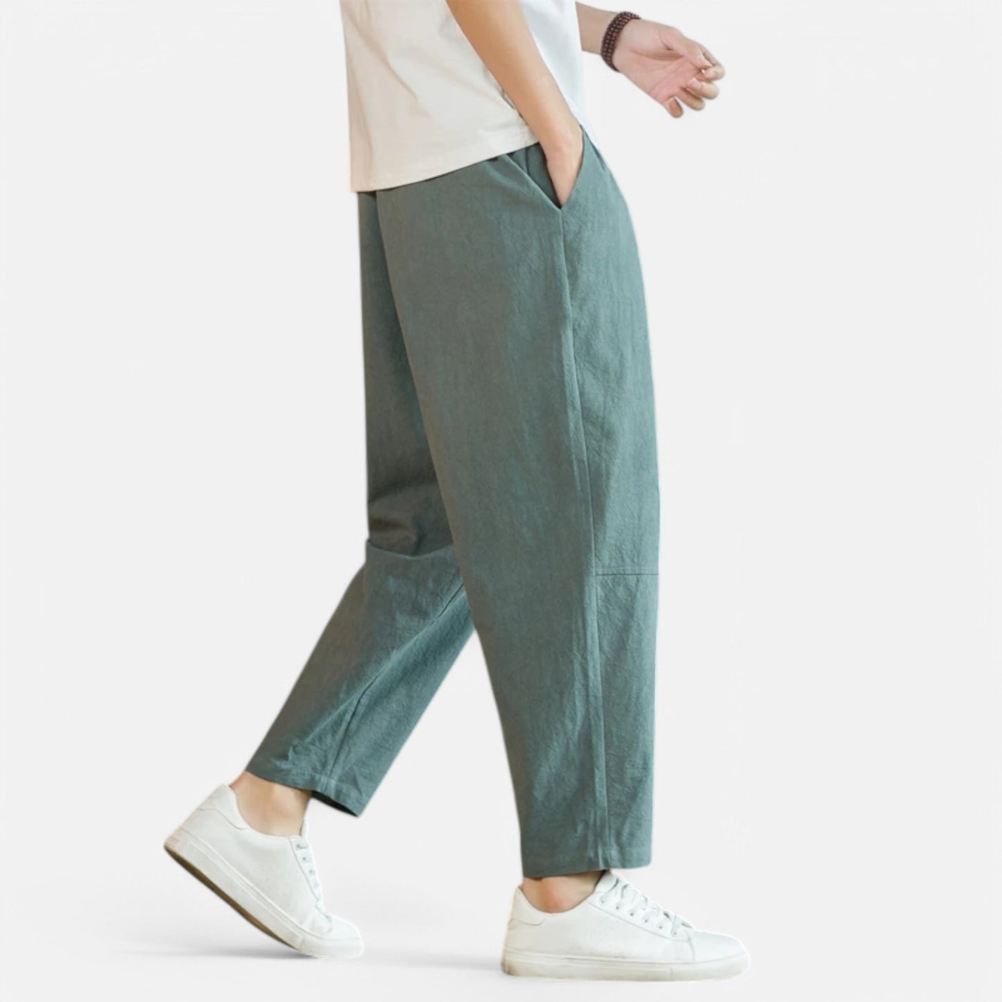 Claireve | Pantalon Décontracté Coton & Lin Homme – Fraîcheur Naturelle, Allure