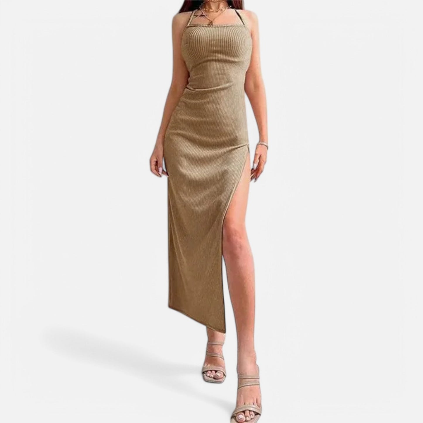 Claireve | Robe Longue Noire Femme – Sensualité Élancée, Élégance Nocturne