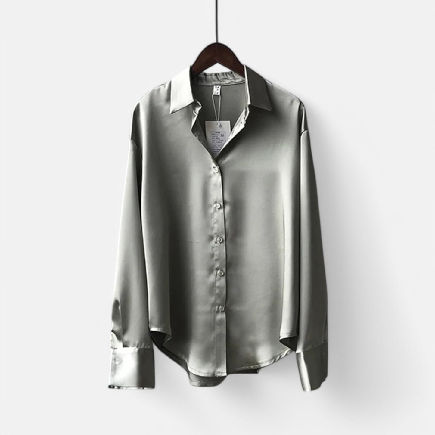 Claireve | Blouse Femme en Satin Blanc – Fluidité Vintage, Éclat Printanier