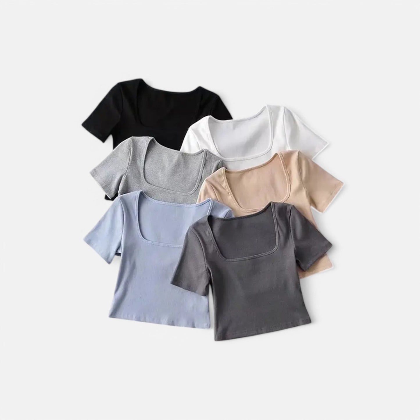 Claireve | Haut Court Côtelé Femme – Minimalisme Moderne, Silhouette Affirmée
