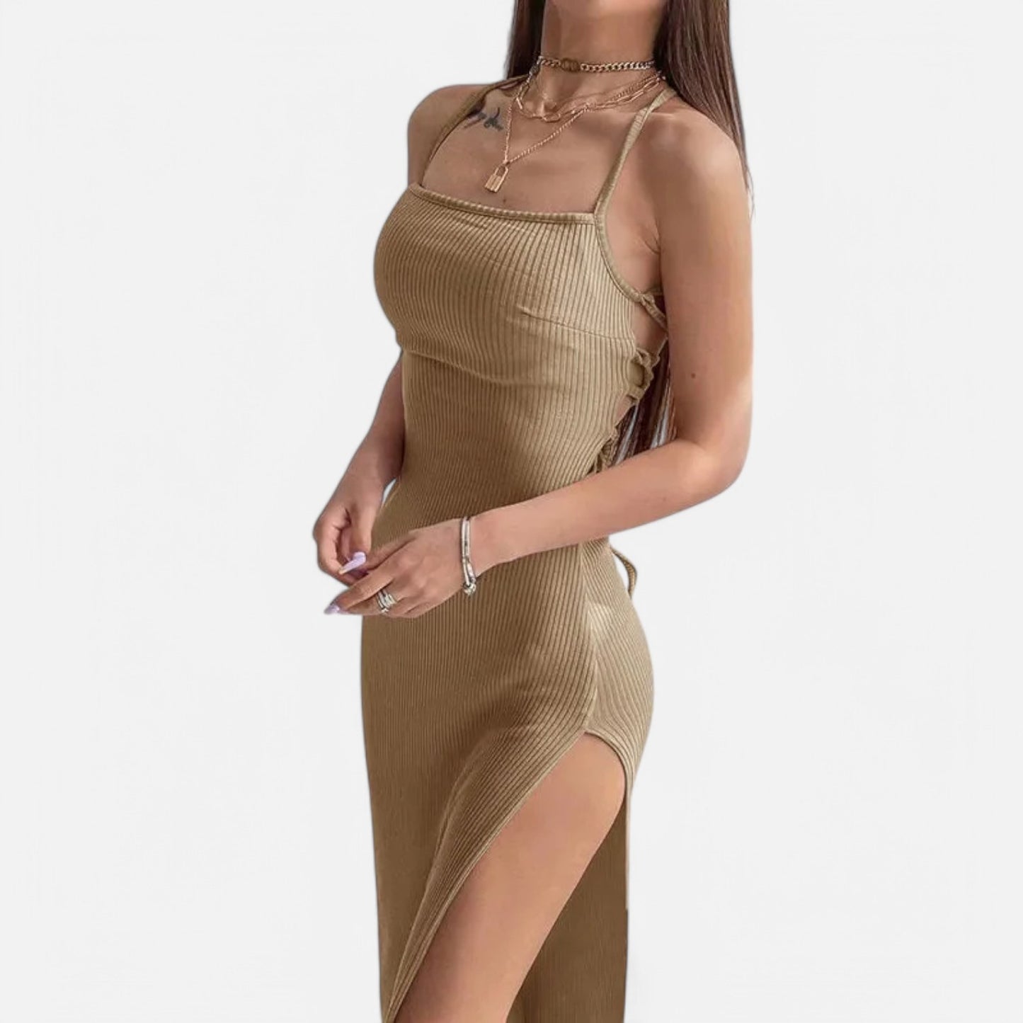 Claireve | Robe Longue Noire Femme – Sensualité Élancée, Élégance Nocturne