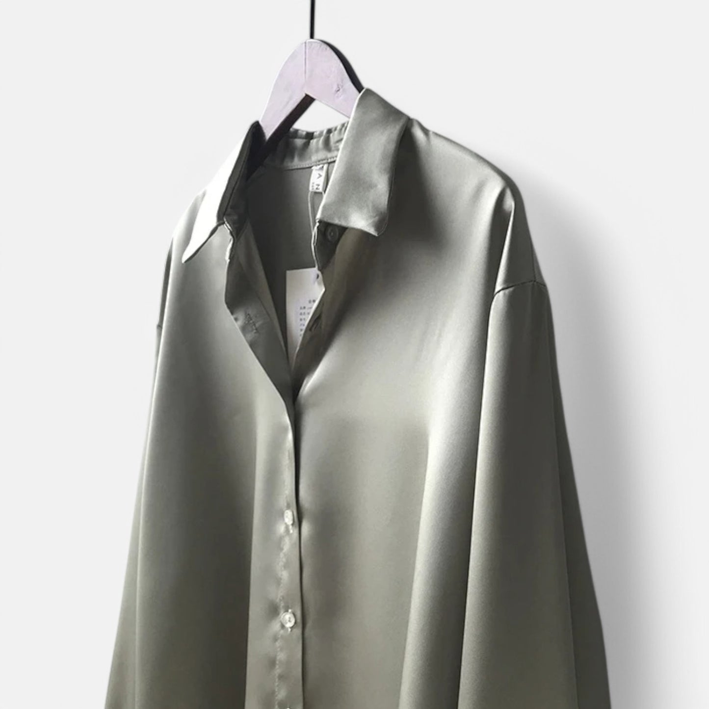 Claireve | Blouse Femme en Satin Blanc – Fluidité Vintage, Éclat Printanier