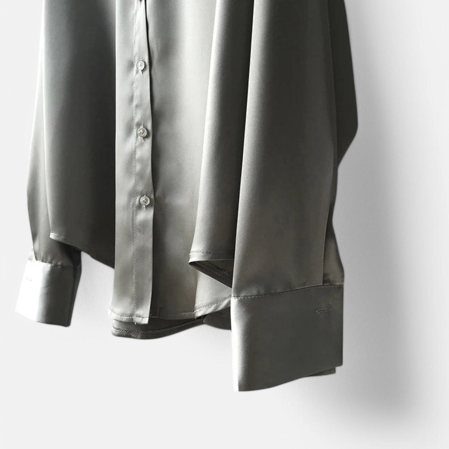 Claireve | Blouse Femme en Satin Blanc – Fluidité Vintage, Éclat Printanier