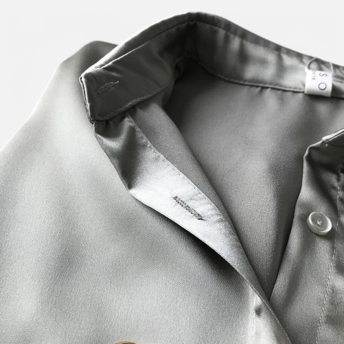 Claireve | Blouse Femme en Satin Blanc – Fluidité Vintage, Éclat Printanier