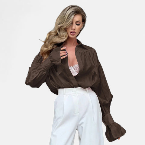 Claireve | Blouse Femme Rose – Élégance Douce, Style Intemporel de Bureau