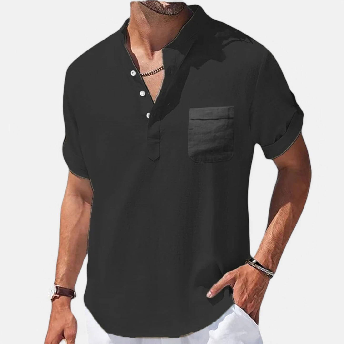 Claireve | Chemise en Lin Homme – Élégance Décontractée, Fraîcheur Naturelle