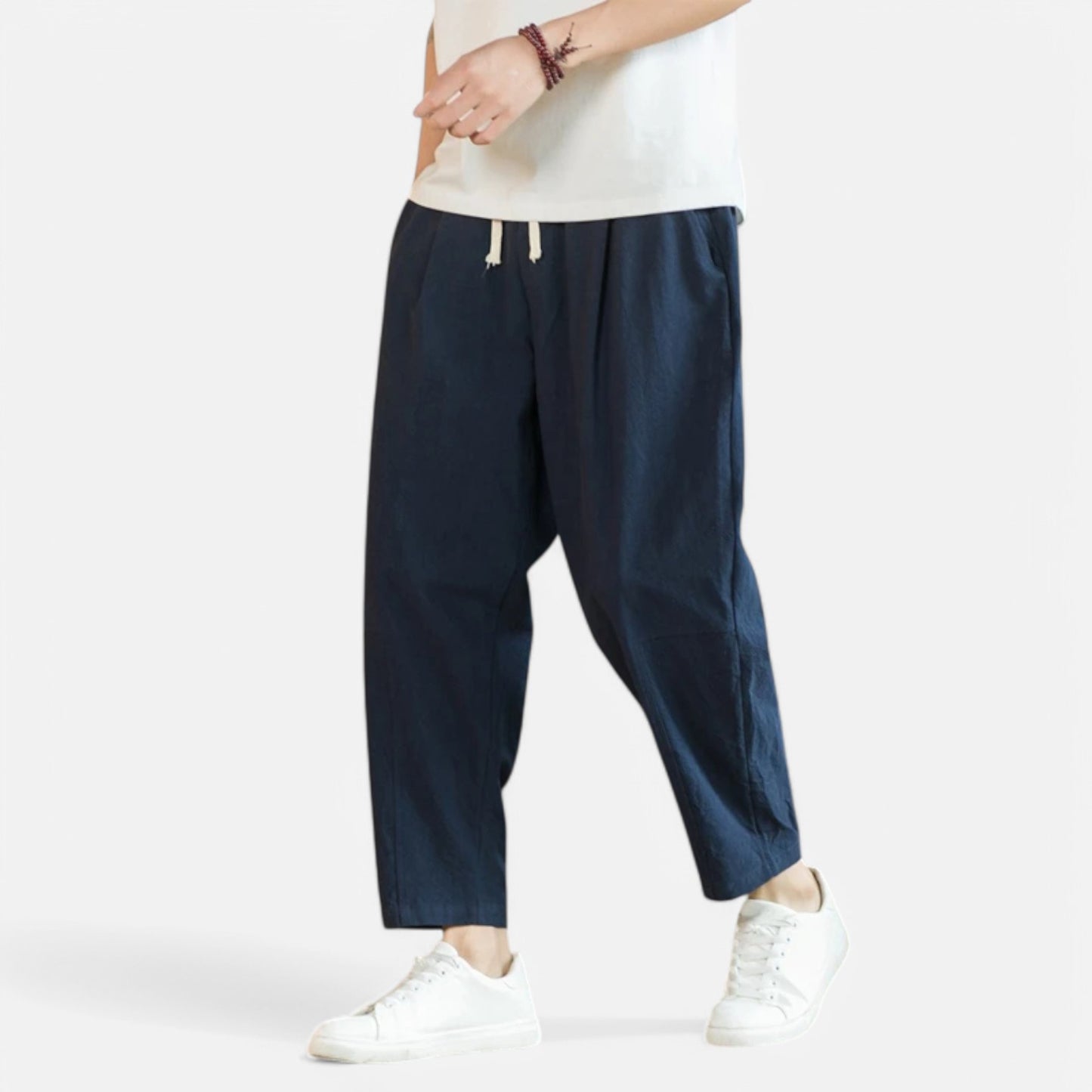 Claireve | Pantalon Décontracté Coton & Lin Homme – Fraîcheur Naturelle, Allure