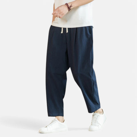Claireve | Pantalon Décontracté Coton & Lin Homme – Fraîcheur Naturelle, Allure
