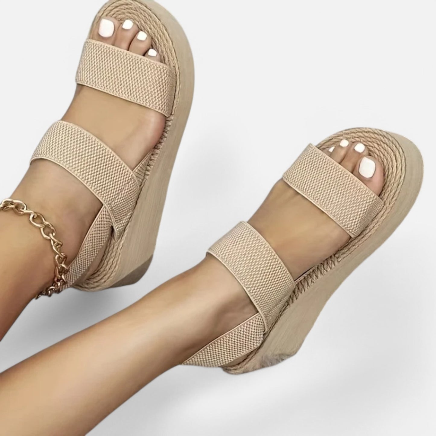 Claireve | Sandales Compensées Femme – Minimalisme Confortable, Style Estival
