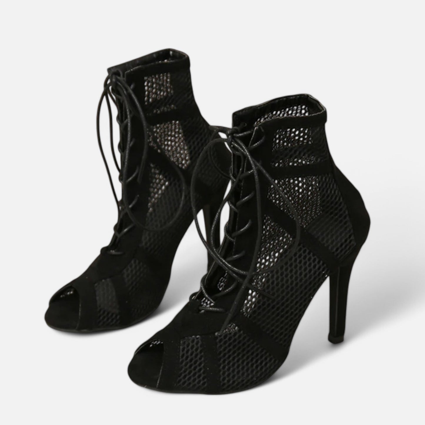 Claireve | Sandales à Talons Hauts en Maille – Légèreté Graphique, Allure d’Été
