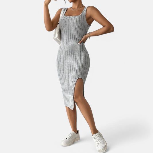 Claireve | Robe Tricotée à Bretelles – Lignes Pures, Esprit Estival Décontracté