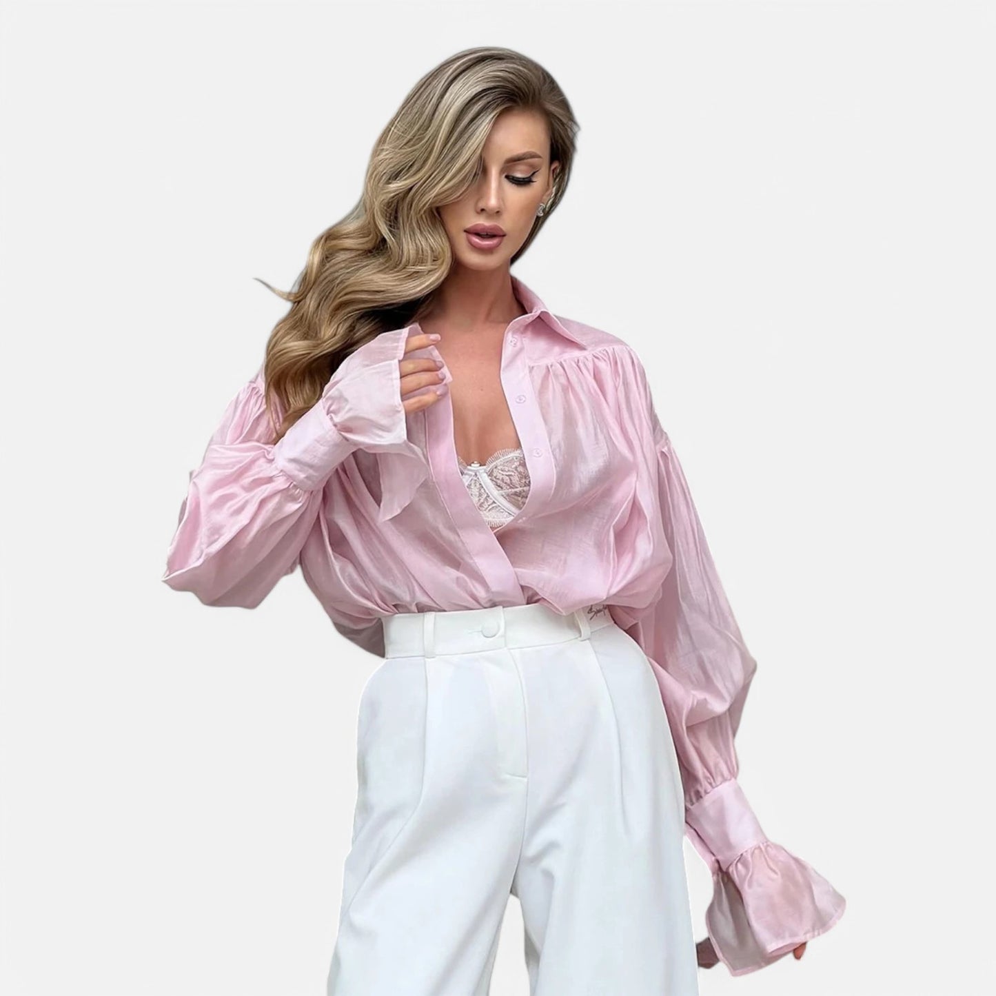 Claireve | Blouse Femme Rose – Élégance Douce, Style Intemporel de Bureau