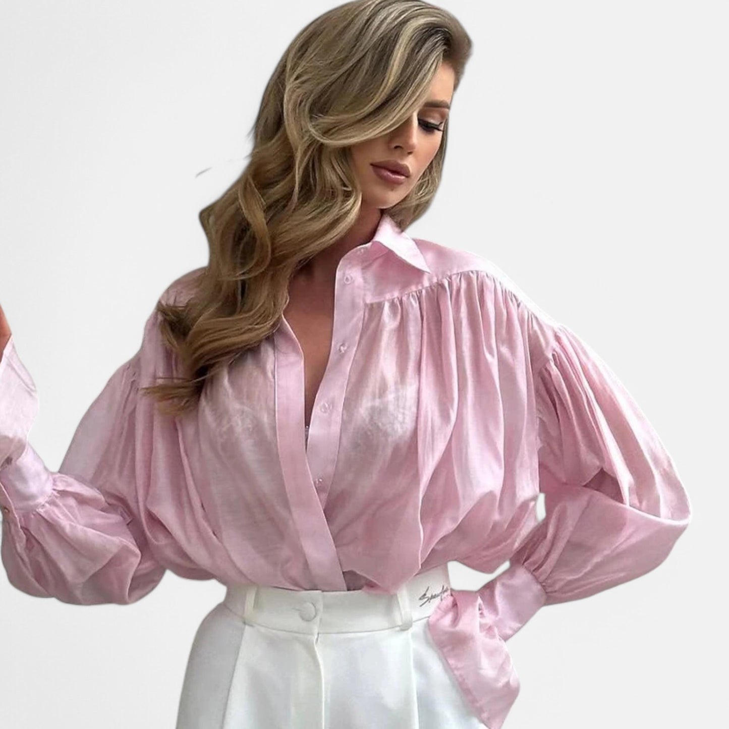 Claireve | Blouse Femme Rose – Élégance Douce, Style Intemporel de Bureau