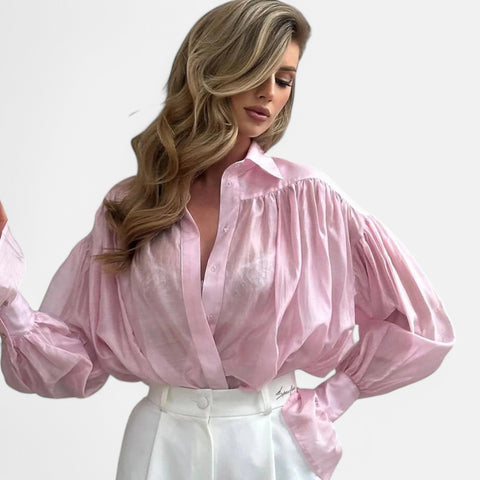 Claireve | Blouse Femme Rose – Élégance Douce, Style Intemporel de Bureau
