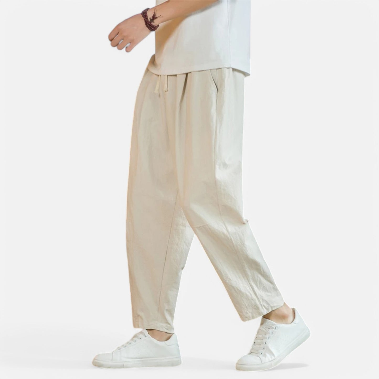 Claireve | Pantalon Décontracté Coton & Lin Homme – Fraîcheur Naturelle, Allure