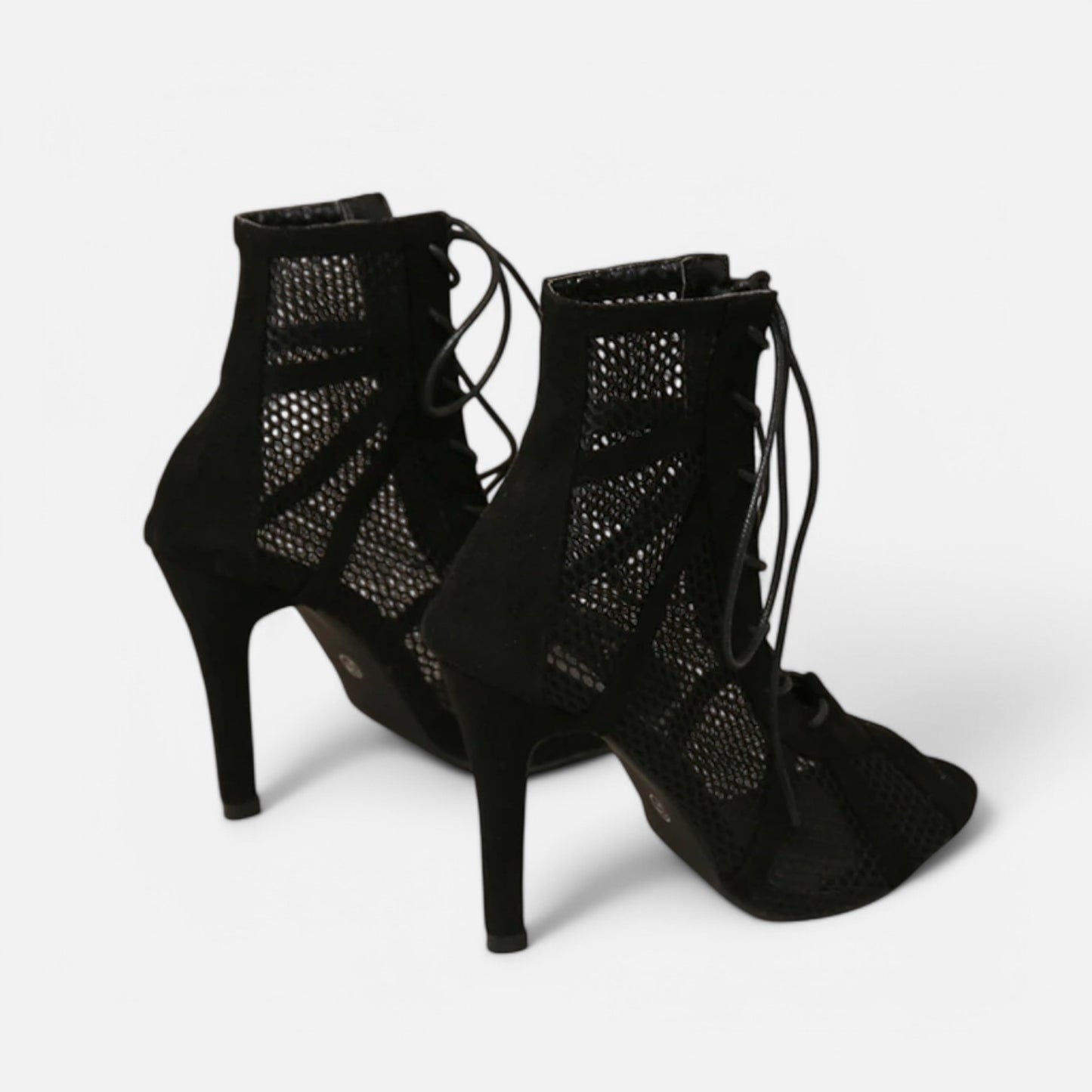 Claireve | Sandales à Talons Hauts en Maille – Légèreté Graphique, Allure d’Été
