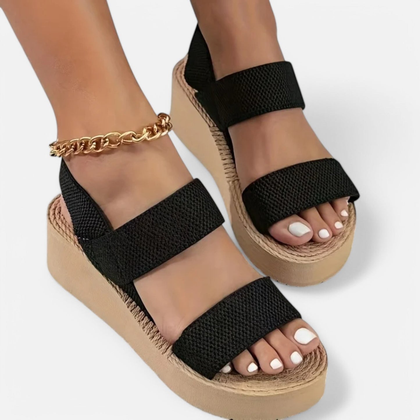 Claireve | Sandales Compensées Femme – Minimalisme Confortable, Style Estival