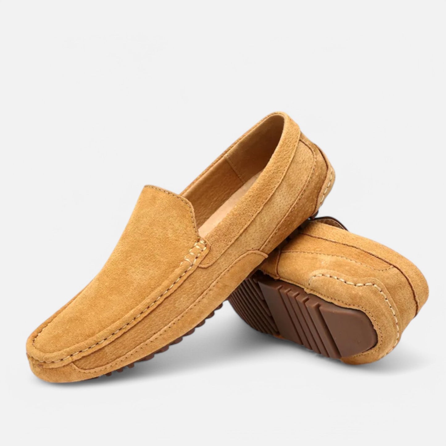 Claireve | Mocassins Homme en Daim – Artisanat Luxueux, Style Décontracté Élégant
