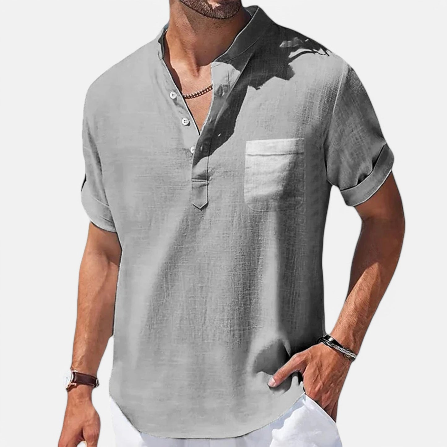 Claireve | Chemise en Lin Homme – Élégance Décontractée, Fraîcheur Naturelle