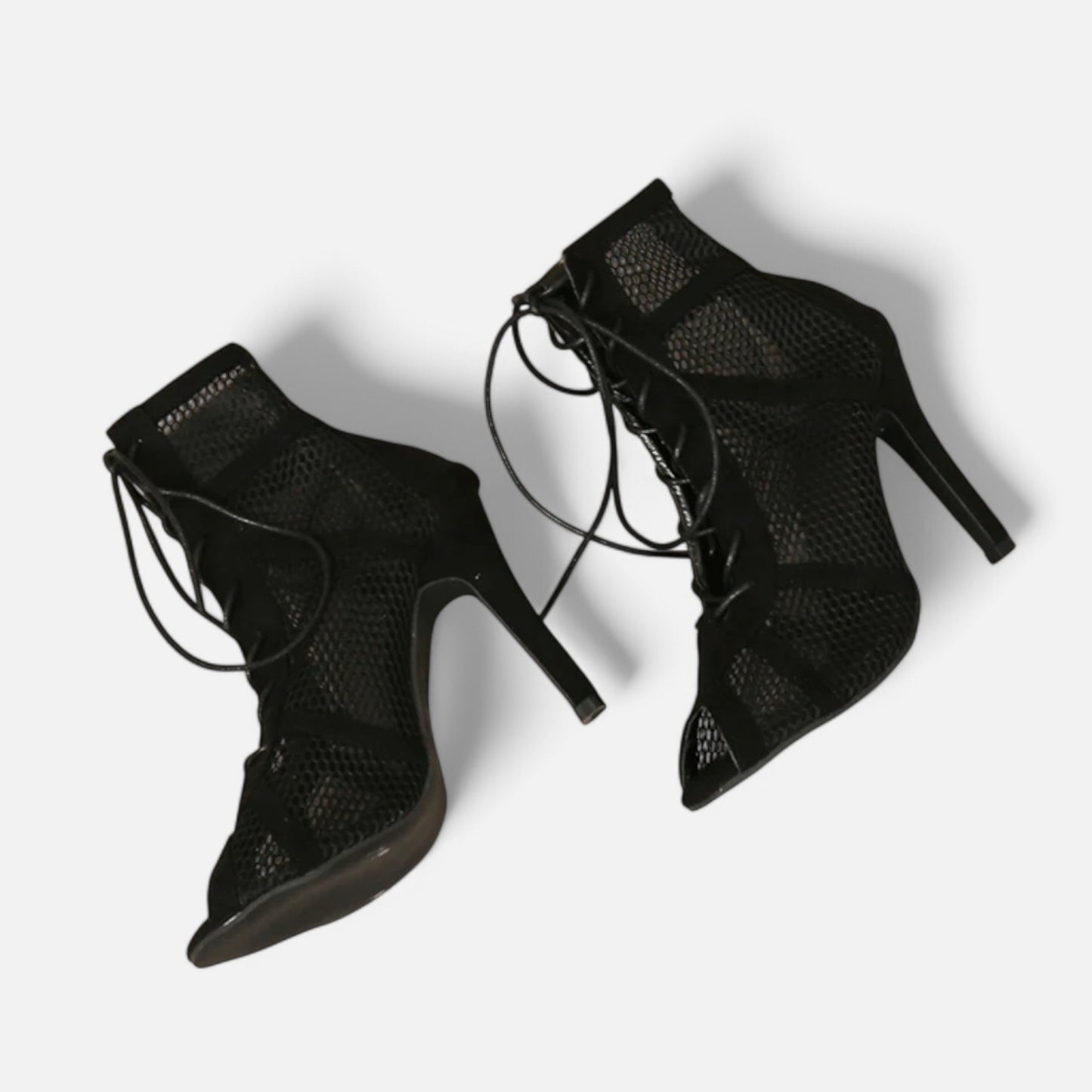 Claireve | Sandales à Talons Hauts en Maille – Légèreté Graphique, Allure d’Été