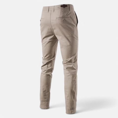 Claireve | Pantalon Homme Ajusté en Coton – Élégance Classique, Confort Saisonnière