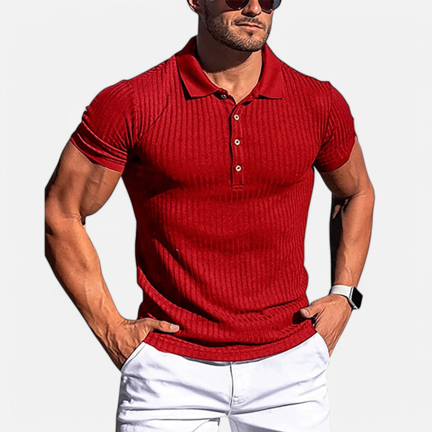 Claireve | Polo Homme à Col Montant – Élégance Active, Style Estival Structuré