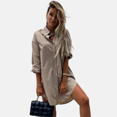 Claireve | Robe-Chemise Femme – Élégance Pure, Charme de Saison