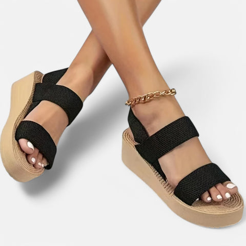 Claireve | Sandales Compensées Femme – Minimalisme Confortable, Style Estival