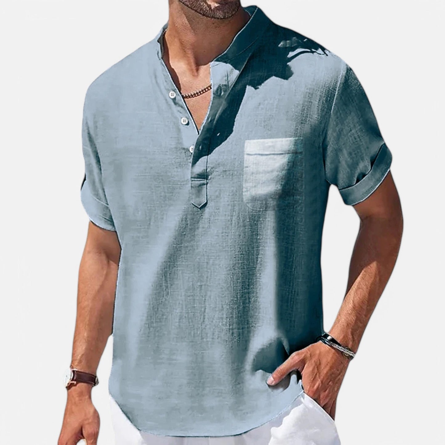 Claireve | Chemise en Lin Homme – Élégance Décontractée, Fraîcheur Naturelle