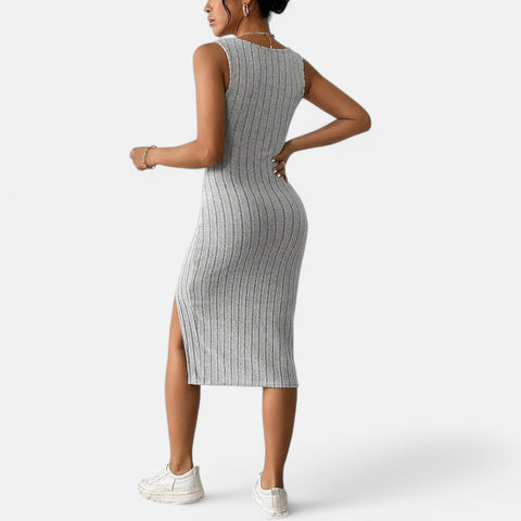 Claireve | Robe Tricotée à Bretelles – Lignes Pures, Esprit Estival Décontracté