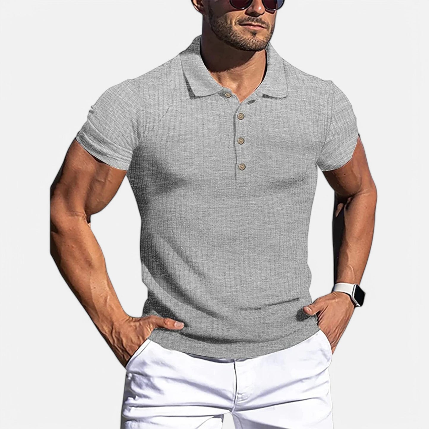 Claireve | Polo Homme à Col Montant – Élégance Active, Style Estival Structuré