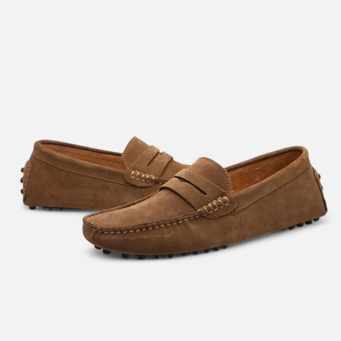 Claireve | Mocassins Décontractés en Cuir Homme – Style Naturel, Élégance au Quotidien