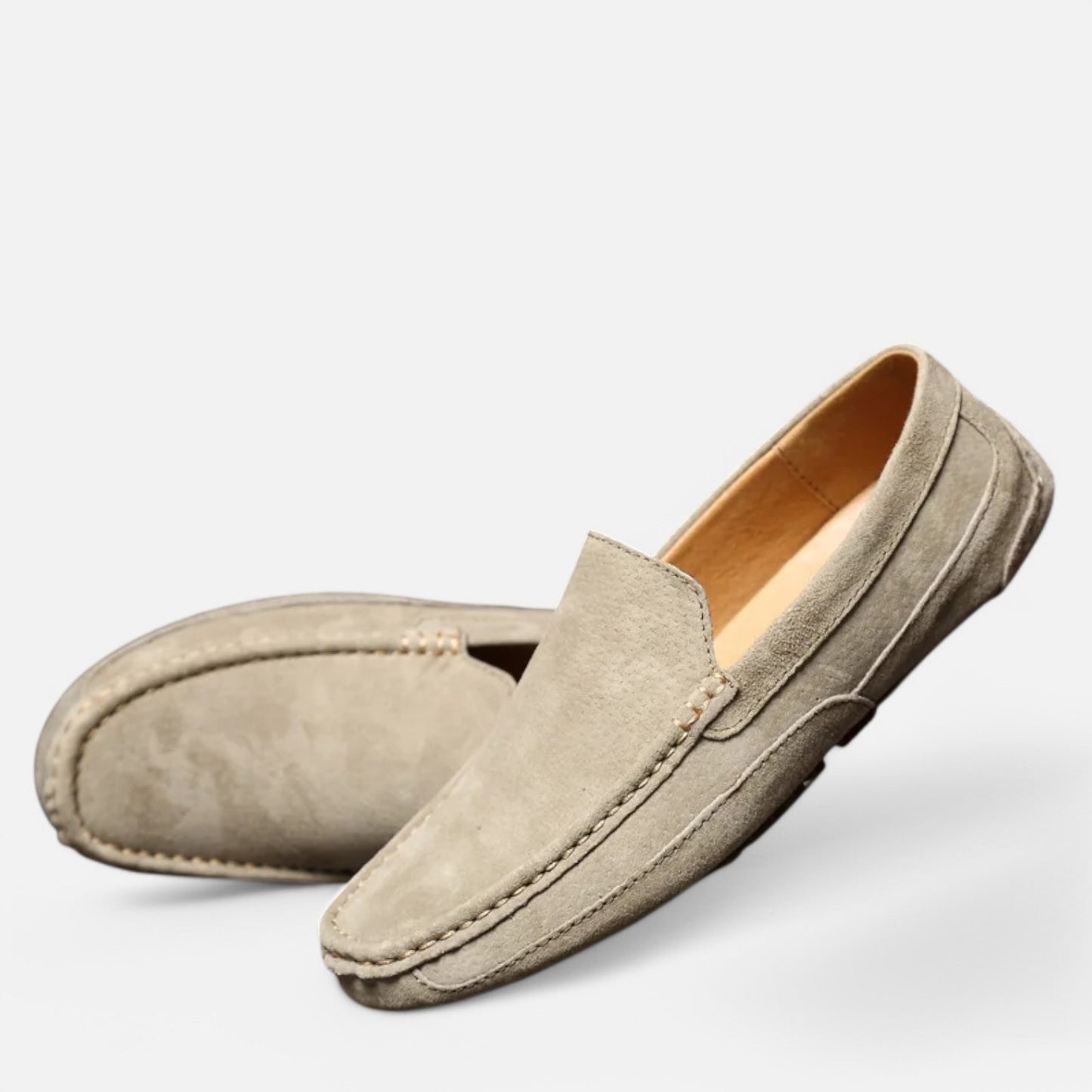 Claireve | Mocassins Homme en Daim – Artisanat Luxueux, Style Décontracté Élégant