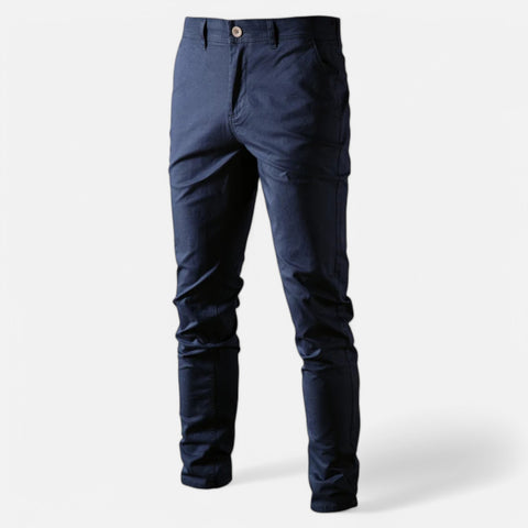Claireve | Pantalon Homme Ajusté en Coton – Élégance Classique, Confort Saisonnière