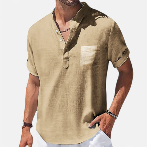 Claireve | Chemise en Lin Homme – Élégance Décontractée, Fraîcheur Naturelle