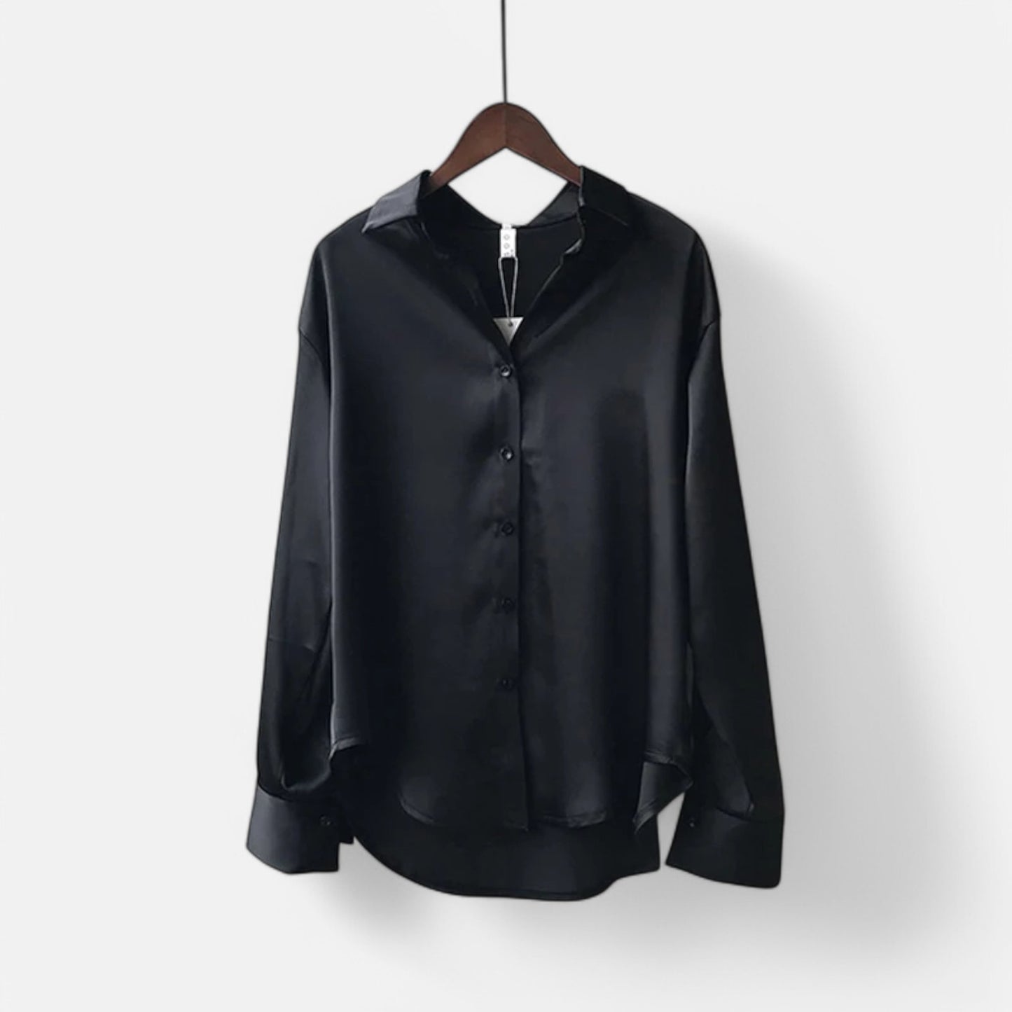 Claireve | Blouse Femme en Satin Blanc – Fluidité Vintage, Éclat Printanier
