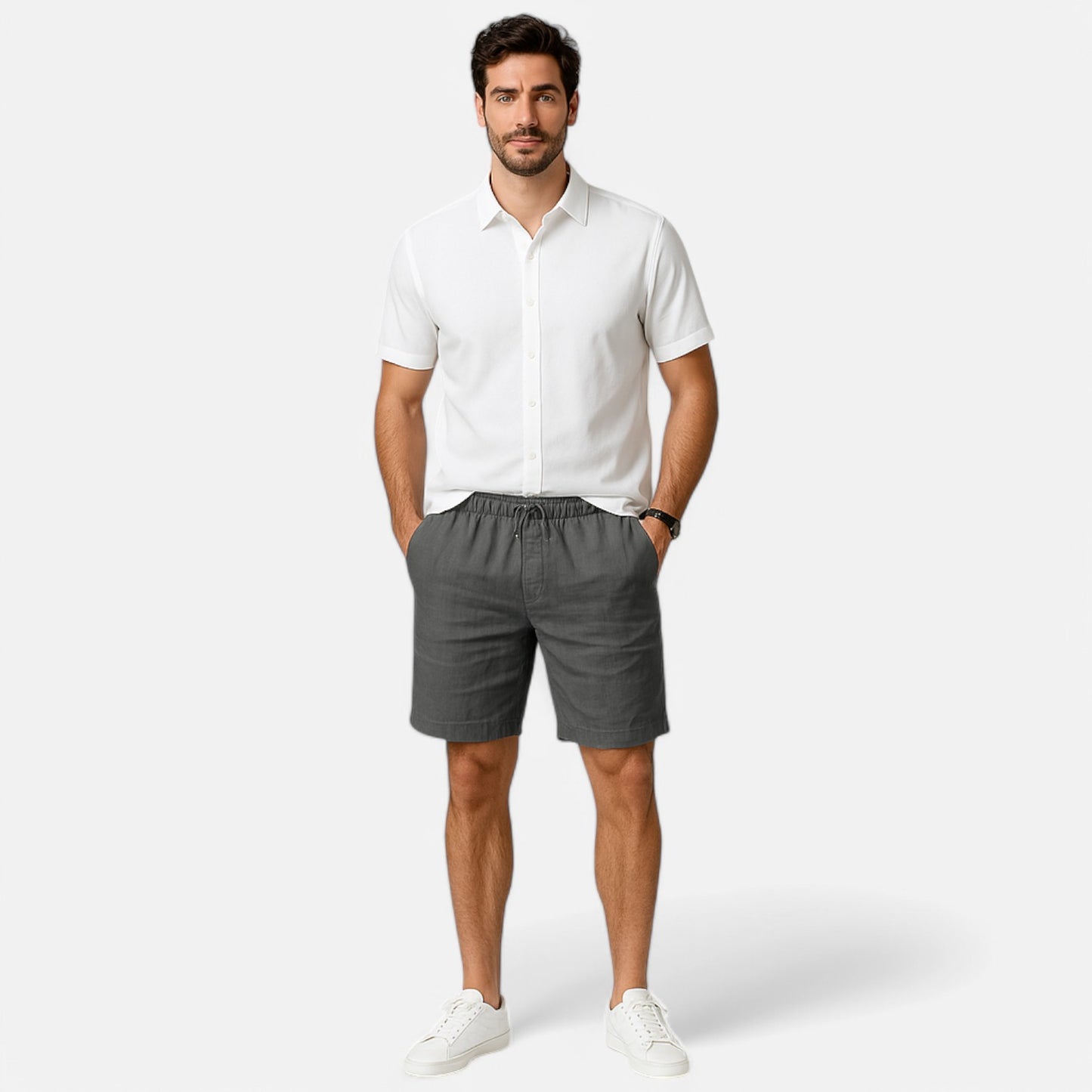 Claireve | Short Coton & Lin Homme – Fraîcheur Urbaine, Confort Estival