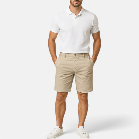 Claireve | Short 100% Coton Homme – Élégance Décontractée, Souplesse d’Été