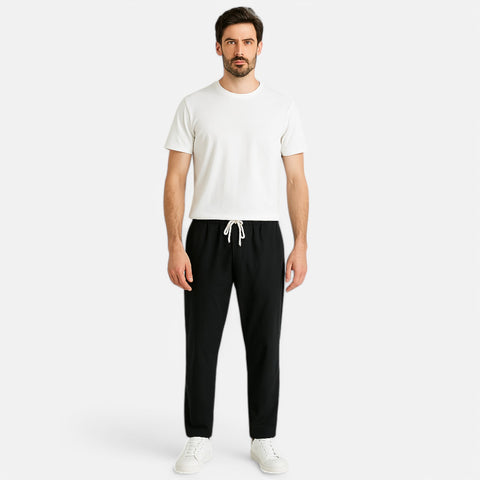 Claireve | Pantalon Décontracté Coton & Lin Homme – Fraîcheur Naturelle, Allure