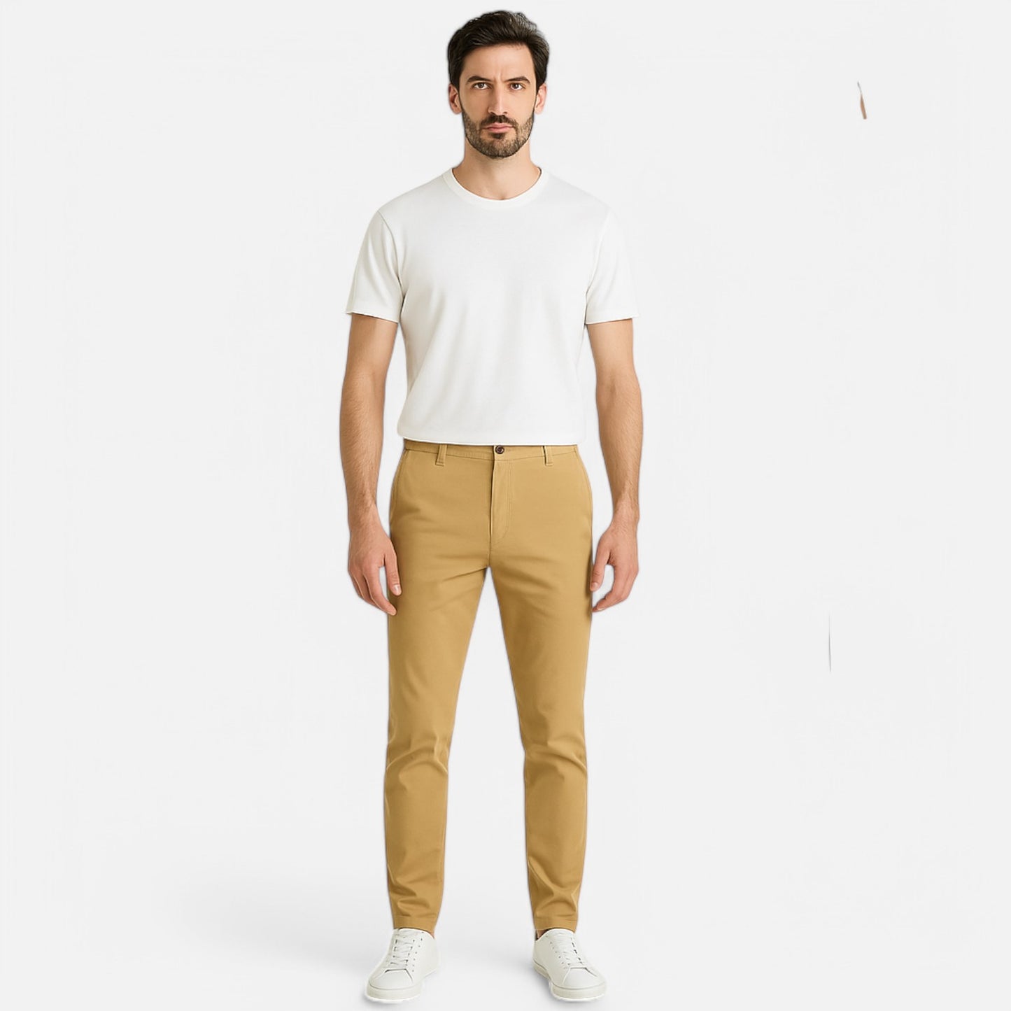 Claireve | Pantalon Homme Ajusté en Coton – Élégance Classique, Confort Saisonnière