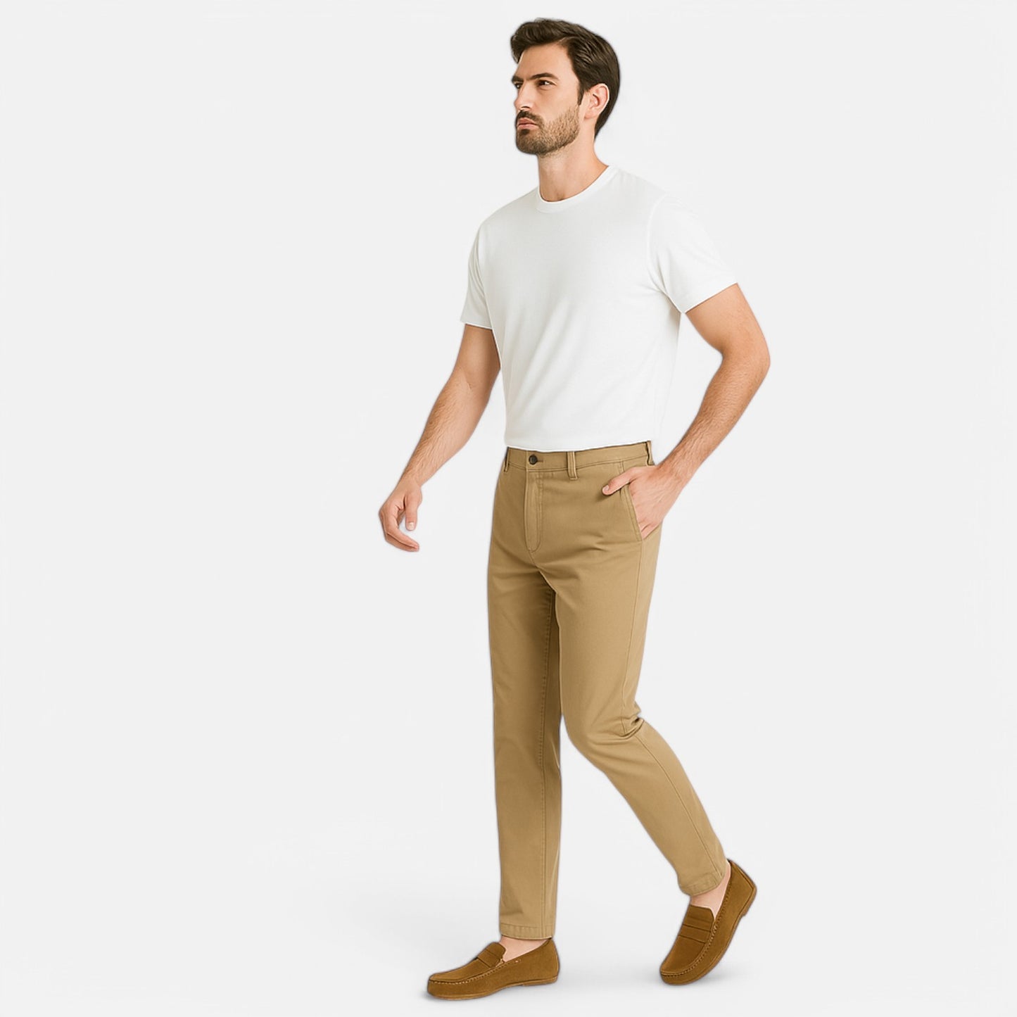 Claireve | Mocassins Décontractés en Cuir Homme – Style Naturel, Élégance au Quotidien