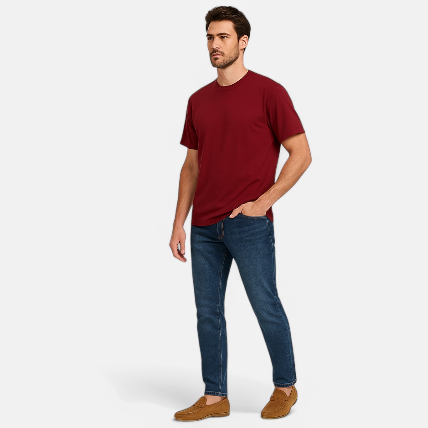 Claireve | T-Shirt Épaissi 100% Coton – Structure Robuste, Minimalisme Maîtrisé