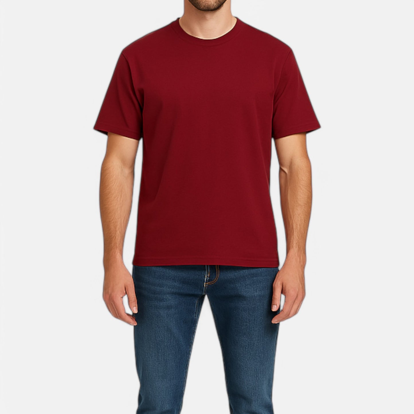 Claireve | T-Shirt Épaissi 100% Coton – Structure Robuste, Minimalisme Maîtrisé