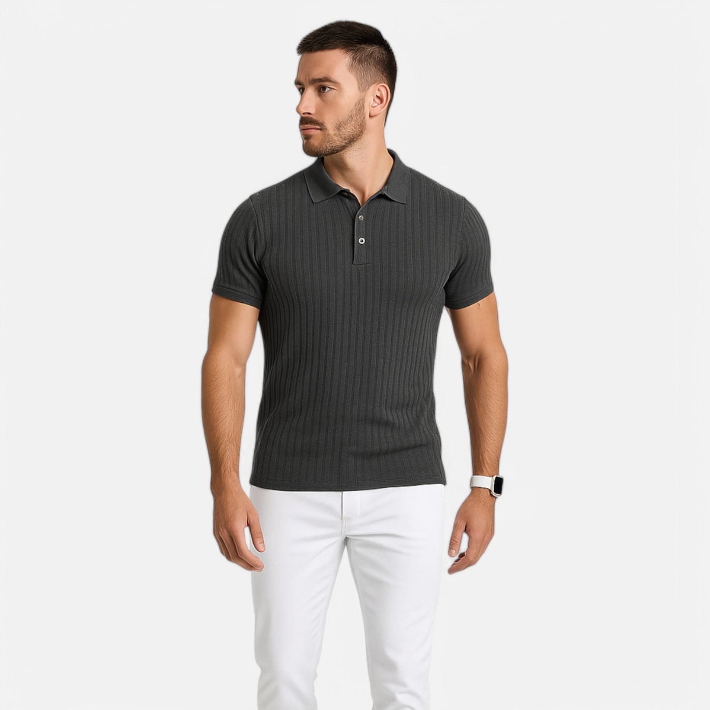 Claireve | Polo Homme à Col Montant – Élégance Active, Style Estival Structuré