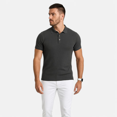 Claireve | Polo Homme à Col Montant – Élégance Active, Style Estival Structuré